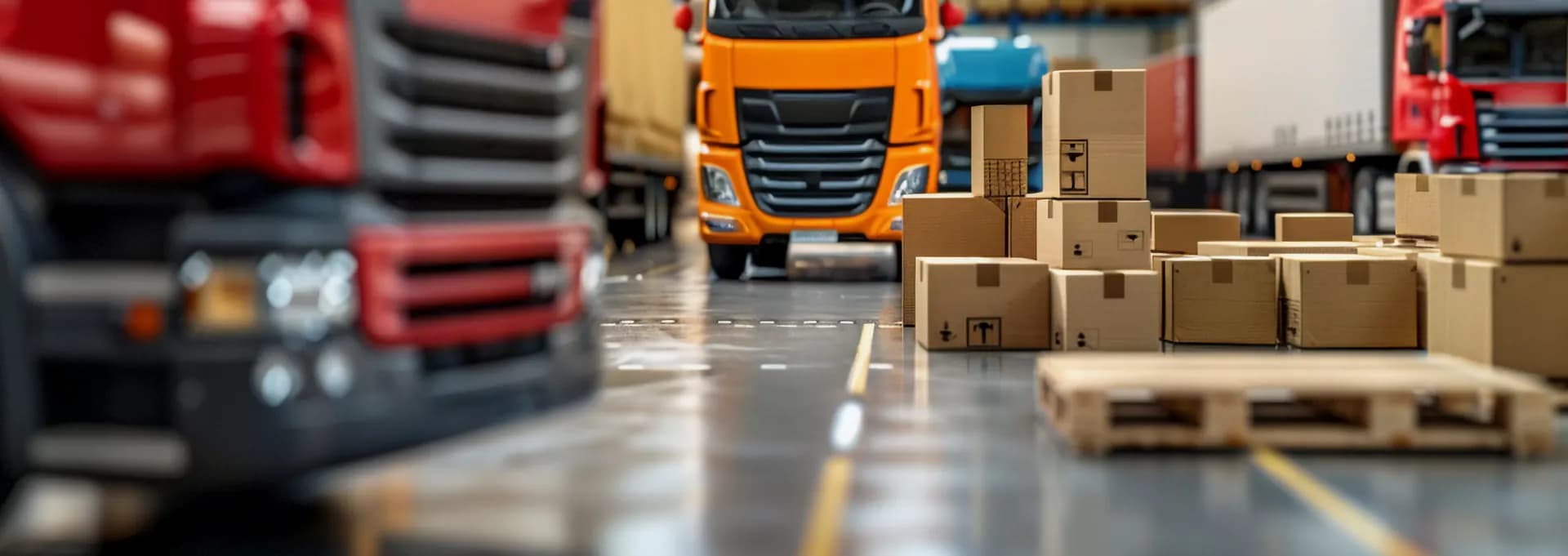 LTL freight truck on highway for less-than-truckload shipping services