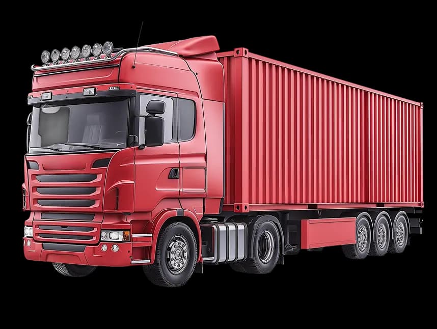 Full truckload freight truck on open road for dedicated FTL shipping services